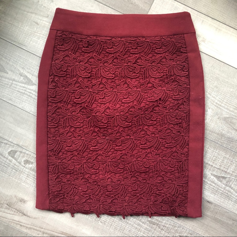 Small Burgundy Lace Skirt